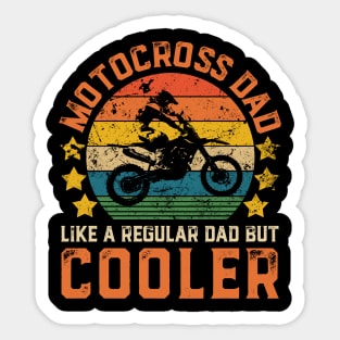 Motocross Dad Funny Vintage Motocross Father's Day Gift Sticker